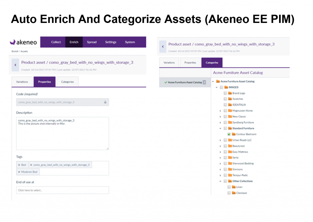 Auto enrich and categorize assets in Akeneo PIM